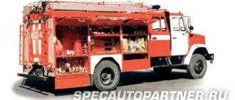 ATs-40 fire tanker truck on ZIL 433114 chassis