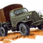 The brutal appearance of the ZIL-157, even on the painted Avtoexport brochures, convinced customers of unsurpassed cross-country ability