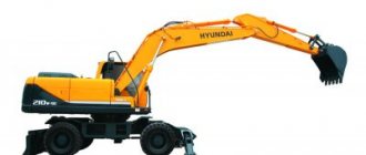 Hyundai r210w 9s excavator technical specifications
