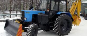 EO-2621-B3 excavator-bulldozer ZLATEKS based on the MTZ 82 tractor