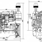 Габаритный чертеж дизельного двигателя ММЗ Д-243