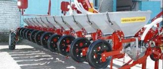 Characteristics, features and design of Stv-12 seeders