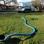 What is the length of the hose for a sewer truck?