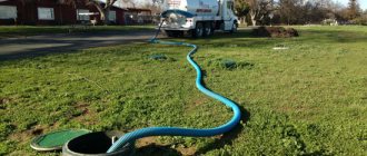 What is the length of the hose for a sewer truck?