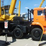 KS-6478 IVANOVETS truck crane based on the BAZ-80291 chassis with a lifting capacity of 50 tons