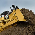 The engine power installed on the Caterpillar D8R bulldozer is 338 hp.