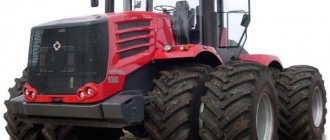 Description and technical characteristics of the K-9000 Kirovets series tractor