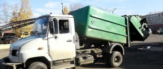 Features of design and use, characteristics of garbage trucks based on ZIL
