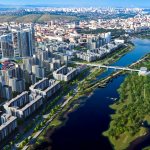 Krasnoyarsk City project on the banks of the Yenisei