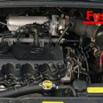 Location of fuses in the engine compartment: Hyundai Getz 2002-2010.