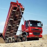 GINAF X5450S dump truck (10x8) with a lifting capacity of 44.6 tons. Gross weight 59.61 tons