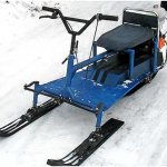 blue chainsaw snowmobile