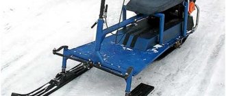 blue chainsaw snowmobile