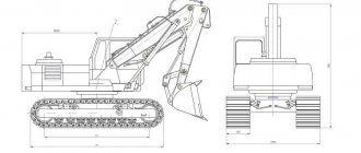 Technical characteristics and modifications of the EO-4225 excavator