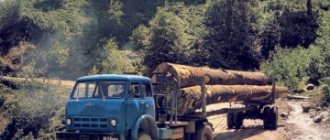 Technical characteristics, modifications and design of MAZ-509 timber trucks