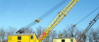 Technical characteristics of the KDE-163 railway crane and other modifications