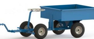 Trolley (trailer) for a walk-behind tractor: how to choose the right one or make it yourself