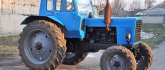 Tractor MTZ 80. Technical characteristics