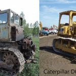 Трактор С-100 и Caterpillar D6