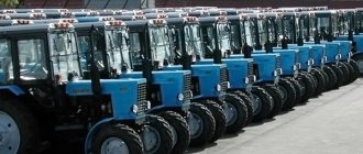 Тракторы МТЗ 82 Белорус на производстве