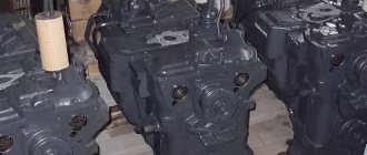 Transmission of the T-150 tractor
