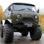 UAZ on low-pressure tires - stages of conversion into an all-terrain vehicle