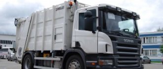 Design, features, technical characteristics of Scania garbage trucks