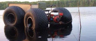 All-terrain vehicle made from a walk-behind tractor