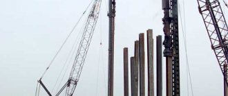 Driving piles into the ground